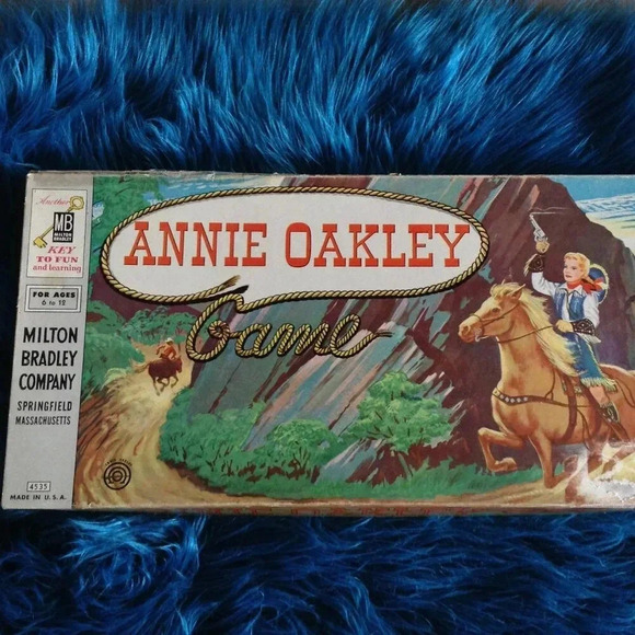 VINTAGE MB Annie Oakley Game; 1956; Retro, Eclectic Grandpa, Game Night Fun - Picture 1 of 5